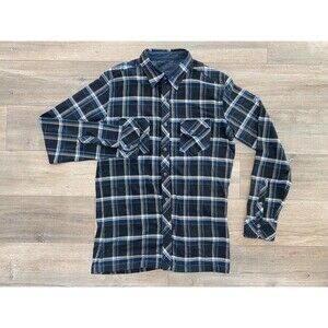 KUHL Lowdown Mens M Pearl Snap Plaid Outdoor Hike Western Flannel Shirt